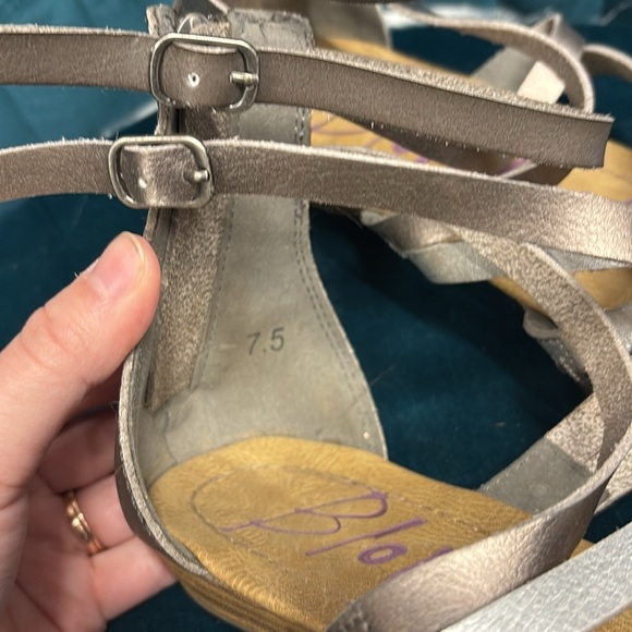 Blowfish Bungalow Pewter Sandals Size‎ 7.5 - Picture 2 of 6